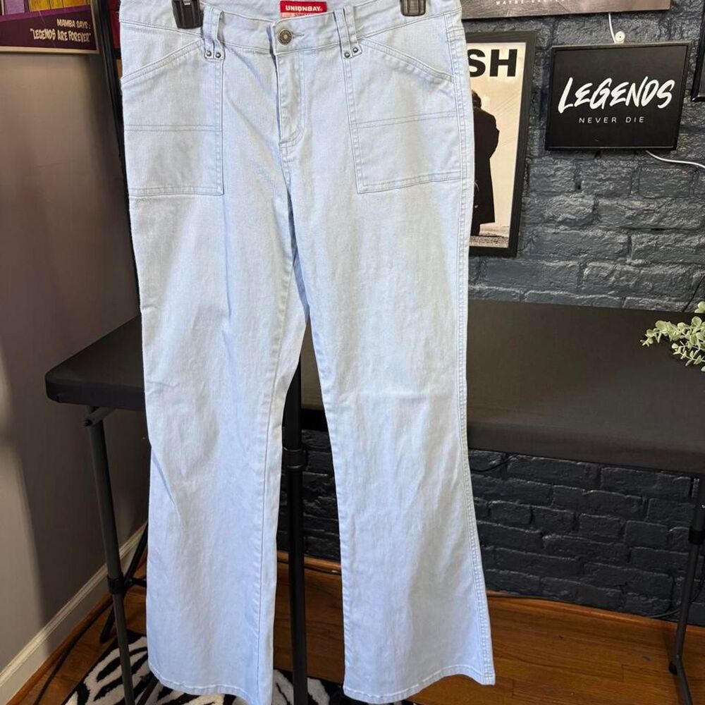 Y2K Unionbay Stretch Light Blue Corduroy Flare Jeans - W11